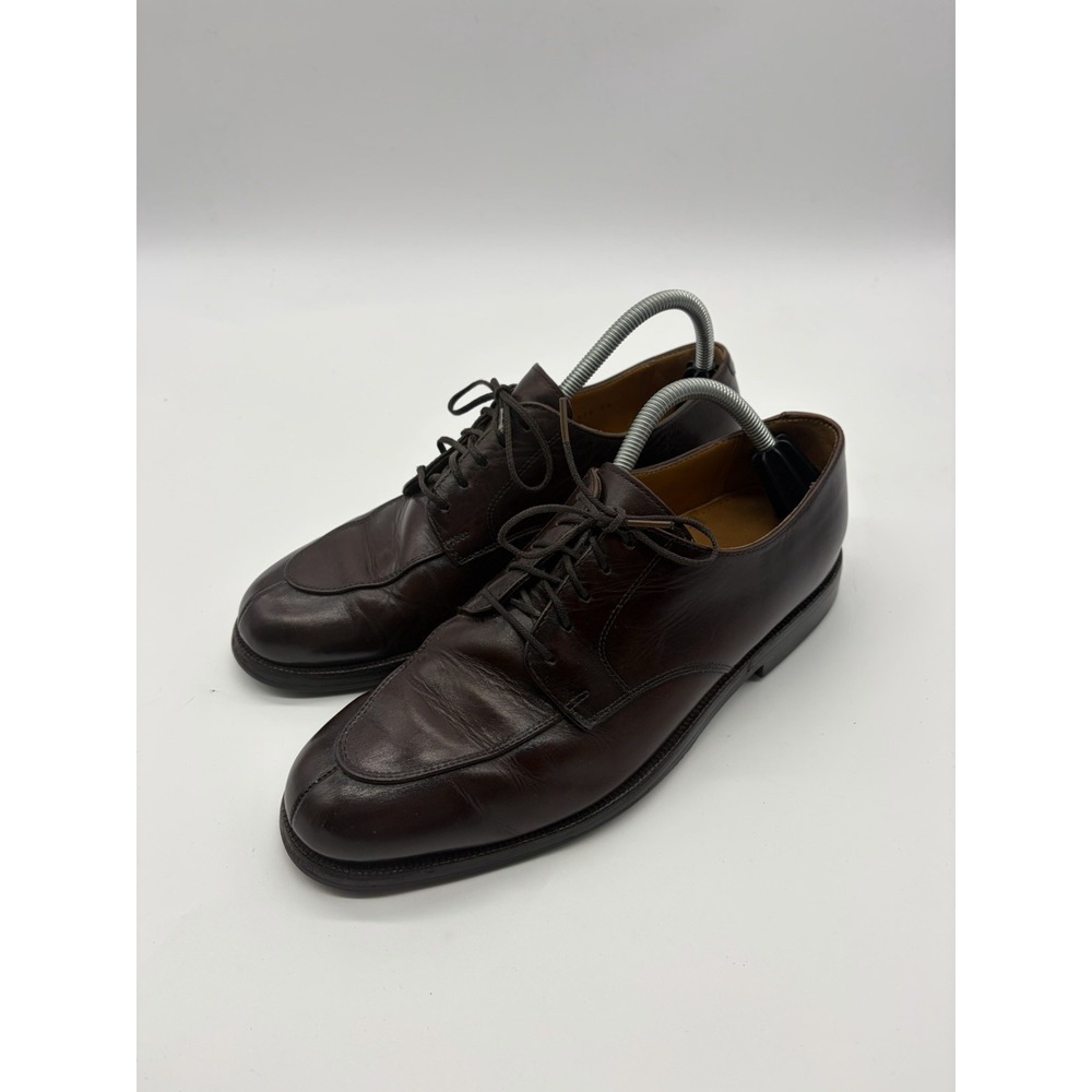 Cole Haan City Mens 9.5 D Brown Leather Split Toe Derby Dress Shoes Made Italy